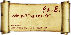 Csépány Enikő névjegykártya