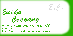 eniko csepany business card